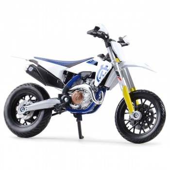 Machetă moto Bburago [1:18] - Husqvarna FS 450 Supermoto - White